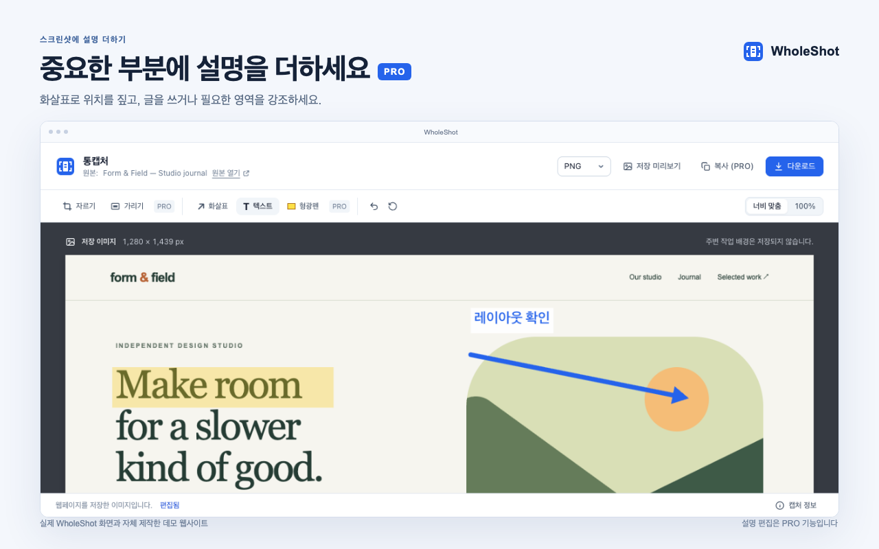 PRO로 설명 더하기